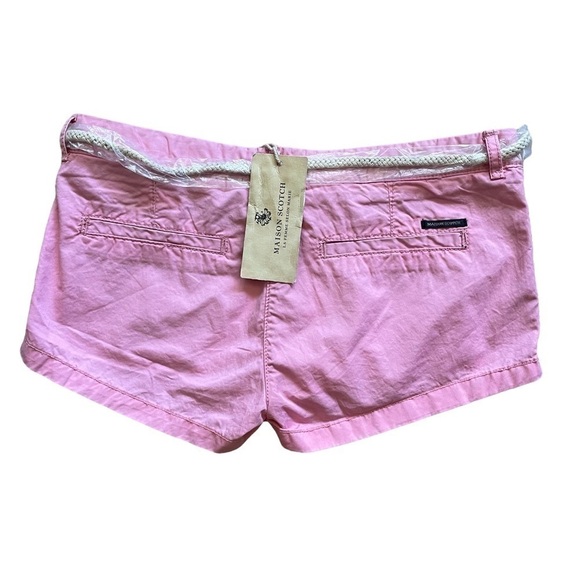 Madison Scotch of Scotch & Soda Pink Low Rise Mini Shorts w/Rope Belt NWT Sz.27 - Picture 2 of 10